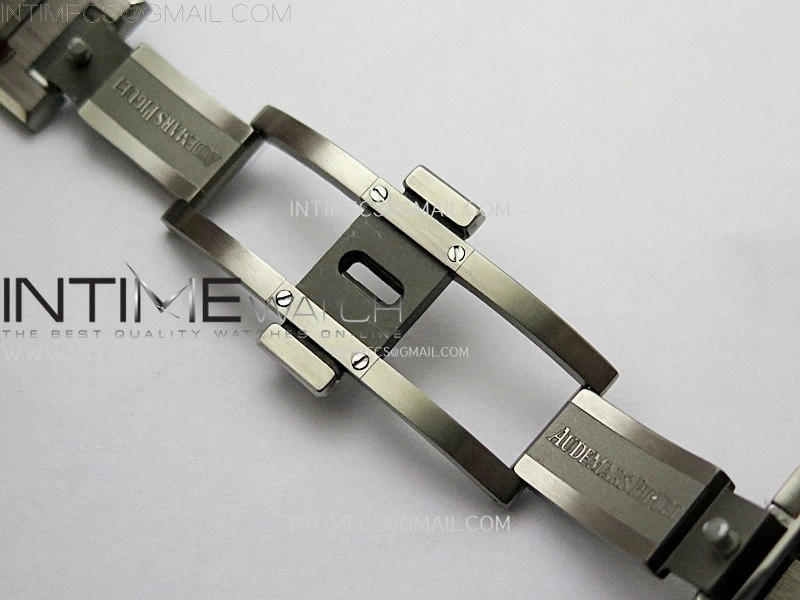 Royal Oak 15202IP 39mm Titanium ZF 1:1 Best Edition Blue Textured Dial on SS Bracelet A2121 V2