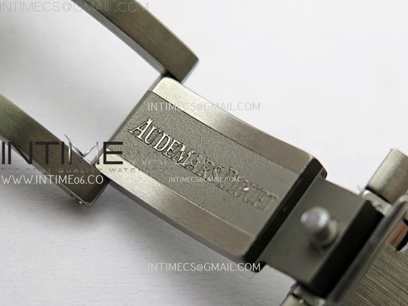 Royal Oak 15202IP 39mm Titanium ZF 1:1 Best Edition Blue Textured Dial on SS Bracelet A2121 V2