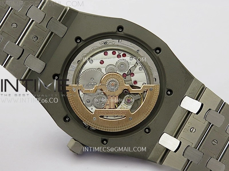 Royal Oak 15202IP 39mm Titanium ZF 1:1 Best Edition Blue Textured Dial on SS Bracelet A2121 V2