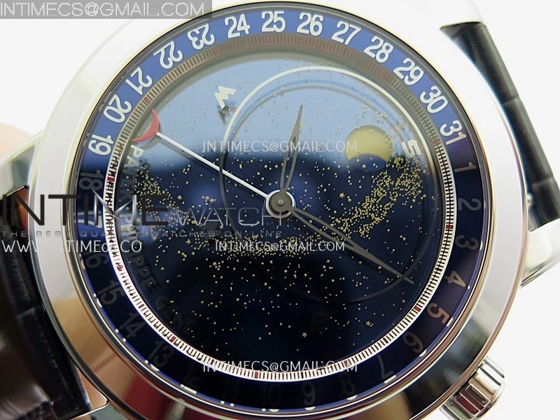 Grand Complications 6102P SS PPF 1:1 Best Edition Blue Dial On Blue Leather Strap Super Clone Asian 240