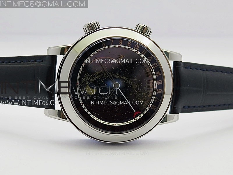 Grand Complications 6102P SS PPF 1:1 Best Edition Blue Dial On Blue Leather Strap Super Clone Asian 240