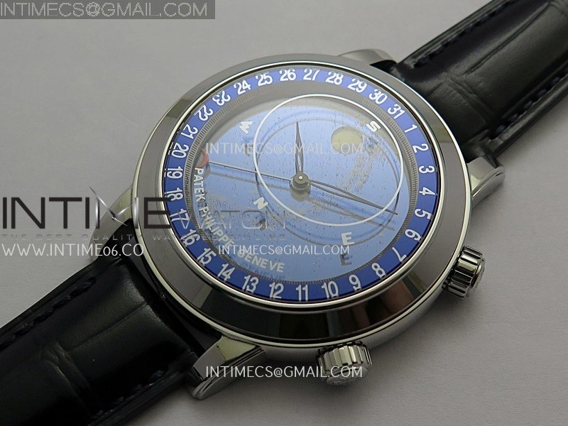 Grand Complications 6102P SS PPF 1:1 Best Edition Blue Dial On Blue Leather Strap Super Clone Asian 240