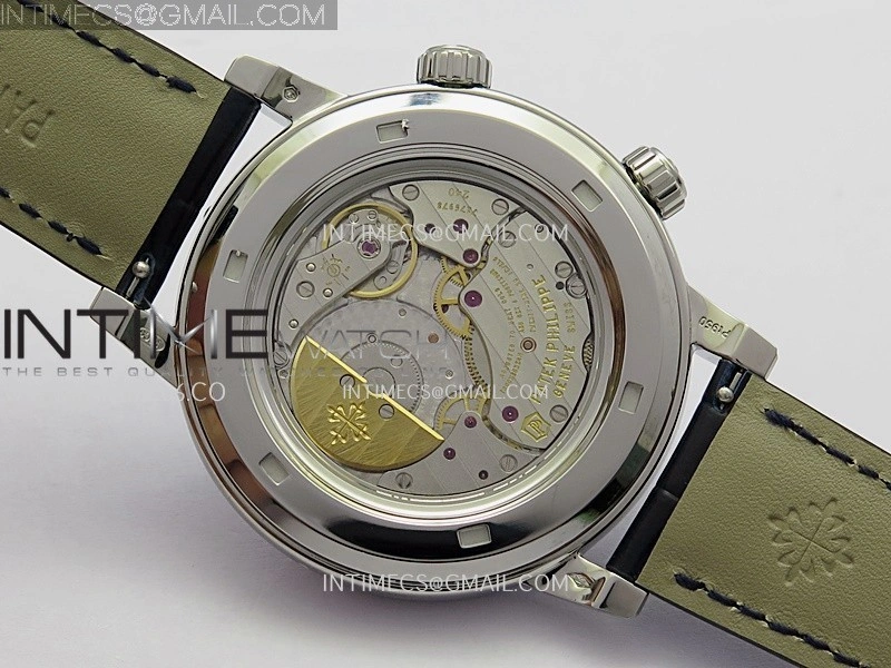 Grand Complications 6102P SS PPF 1:1 Best Edition Blue Dial On Blue Leather Strap Super Clone Asian 240