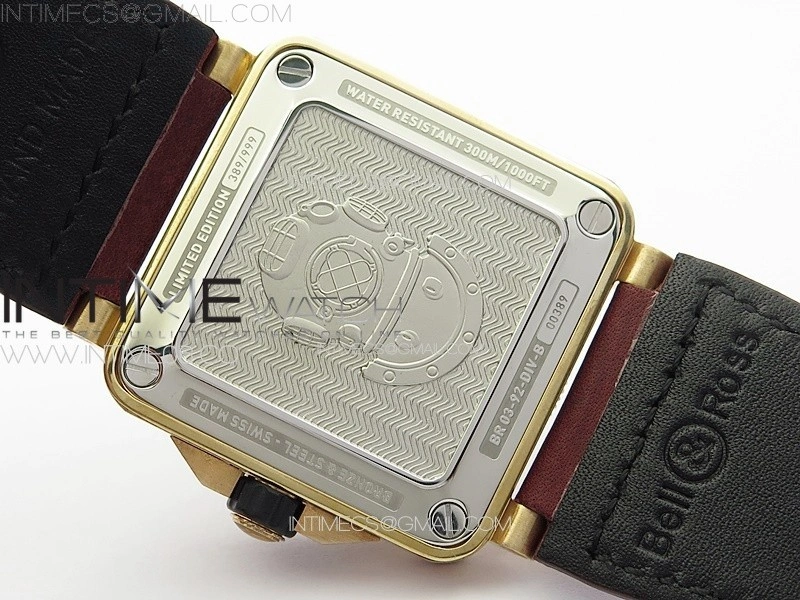 BR 03-92 Diver Bronze B12 1:1 Best Edition Red Dial on Red Leather Strap MIYOTA 9015