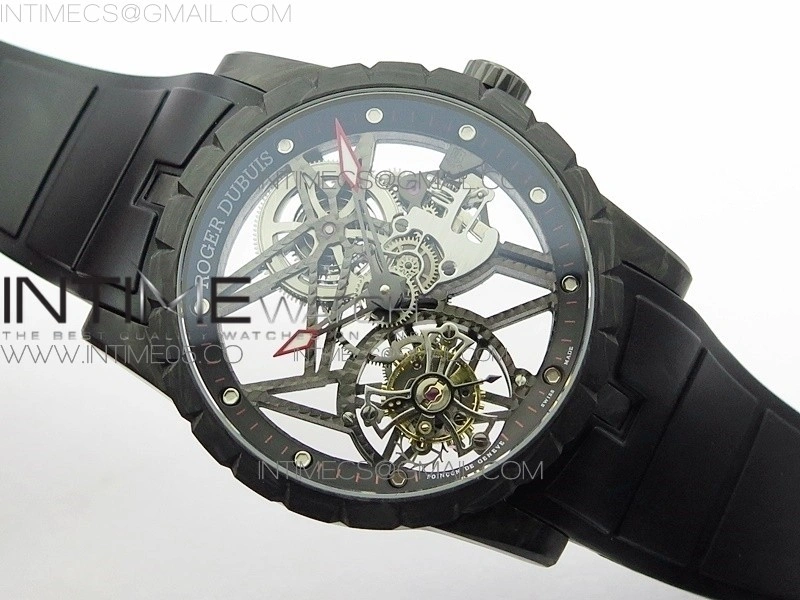 Excalibur Rddbex0393 FC BBR Best Edition Skeleton Dial on Black Rubber Strap A2136 Tourbillon V4