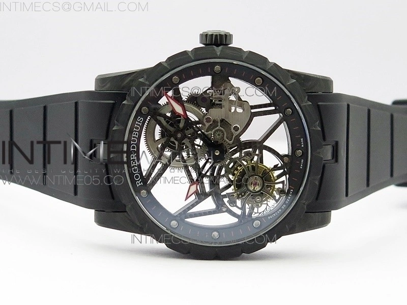 Excalibur Rddbex0393 FC BBR Best Edition Skeleton Dial on Black Rubber Strap A2136 Tourbillon V4