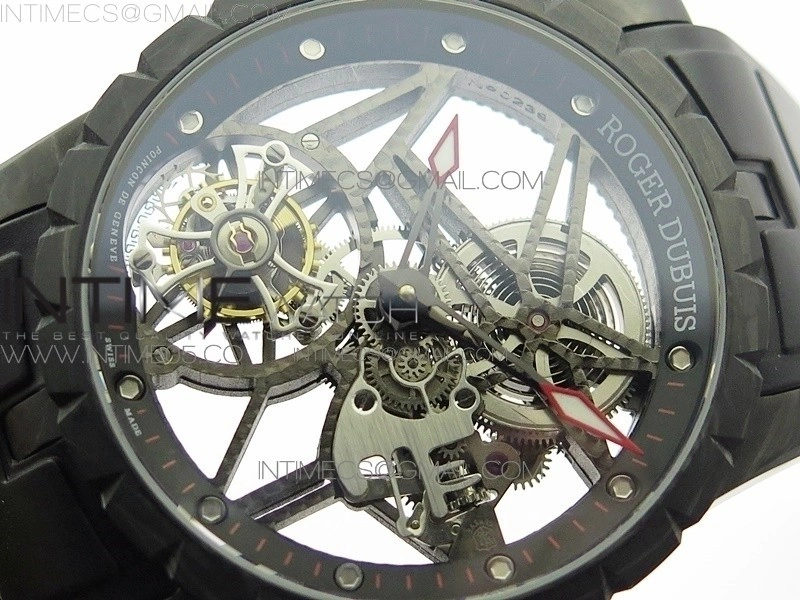 Excalibur Rddbex0393 FC BBR Best Edition Skeleton Dial on Black Rubber Strap A2136 Tourbillon V4