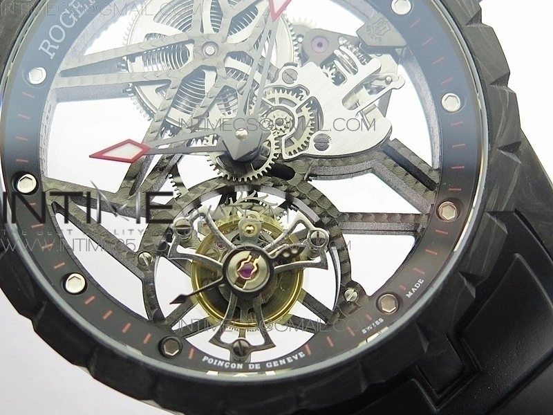 Excalibur Rddbex0393 FC BBR Best Edition Skeleton Dial on Black Rubber Strap A2136 Tourbillon V4