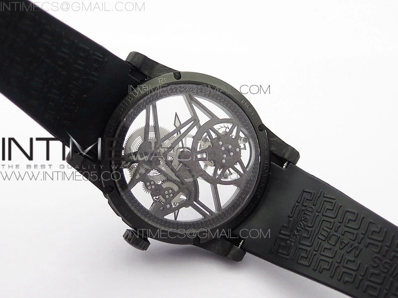 Excalibur Rddbex0393 FC BBR Best Edition Skeleton Dial on Black Rubber Strap A2136 Tourbillon V4