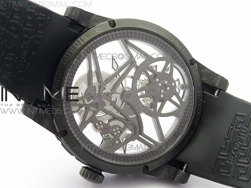 Excalibur Rddbex0393 FC BBR Best Edition Skeleton Dial on Black Rubber Strap A2136 Tourbillon V4