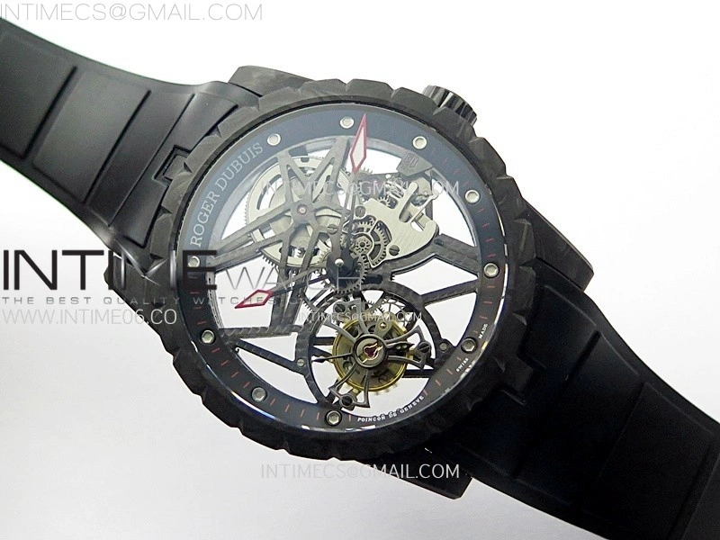Excalibur Rddbex0393 FC BBR Best Edition Skeleton Dial on Black Rubber Strap A2136 Tourbillon V4