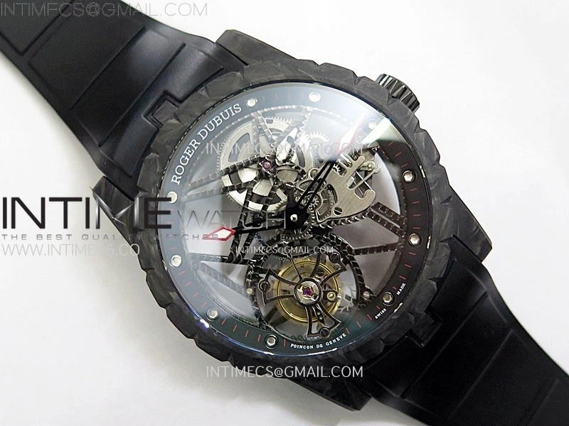Excalibur Rddbex0393 FC BBR Best Edition Skeleton Dial on Black Rubber Strap A2136 Tourbillon V4