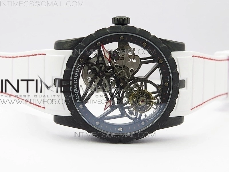 Excalibur Rddbex0393 FC BBR Best Edition Skeleton Dial on White Rubber Strap A2136 Tourbillon V4