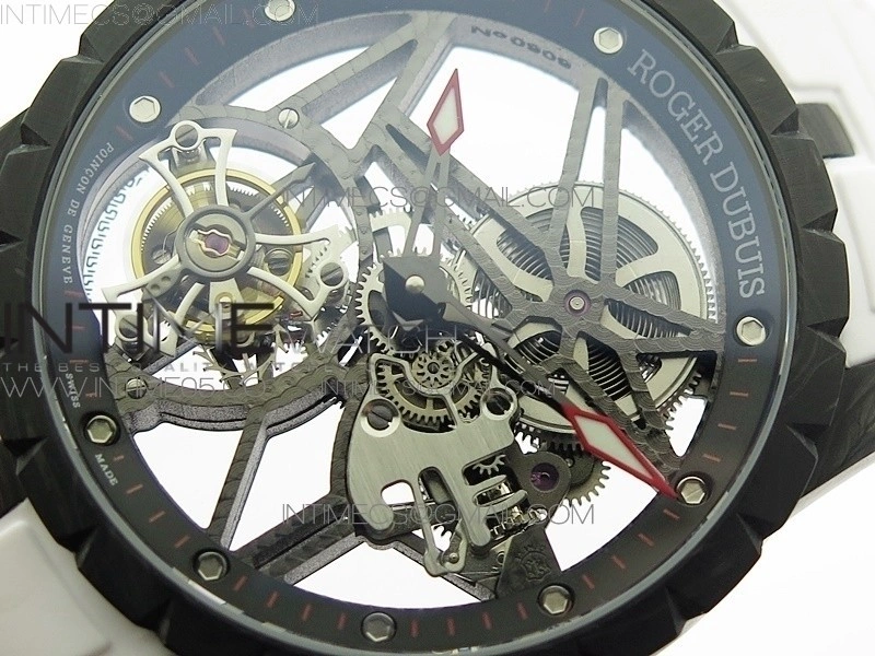 Excalibur Rddbex0393 FC BBR Best Edition Skeleton Dial on White Rubber Strap A2136 Tourbillon V4