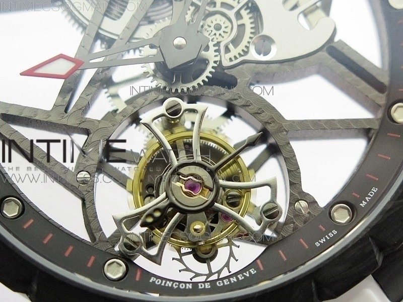 Excalibur Rddbex0393 FC BBR Best Edition Skeleton Dial on White Rubber Strap A2136 Tourbillon V4