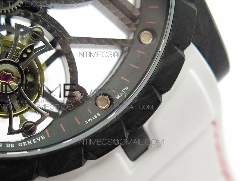 Excalibur Rddbex0393 FC BBR Best Edition Skeleton Dial on White Rubber Strap A2136 Tourbillon V4
