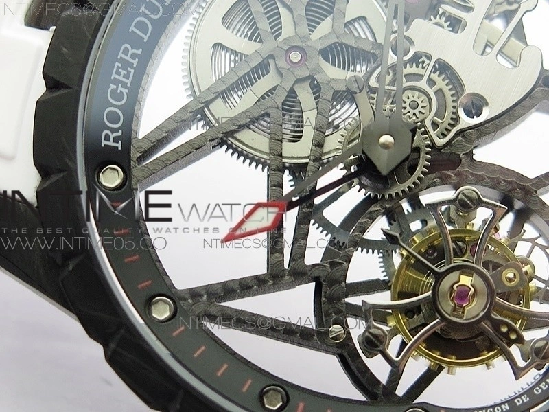 Excalibur Rddbex0393 FC BBR Best Edition Skeleton Dial on White Rubber Strap A2136 Tourbillon V4