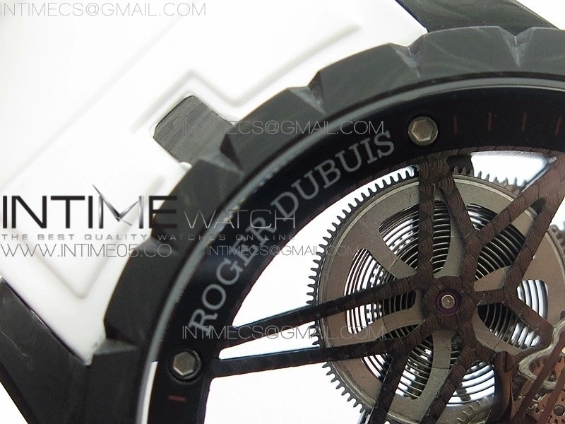 Excalibur Rddbex0393 FC BBR Best Edition Skeleton Dial on White Rubber Strap A2136 Tourbillon V4