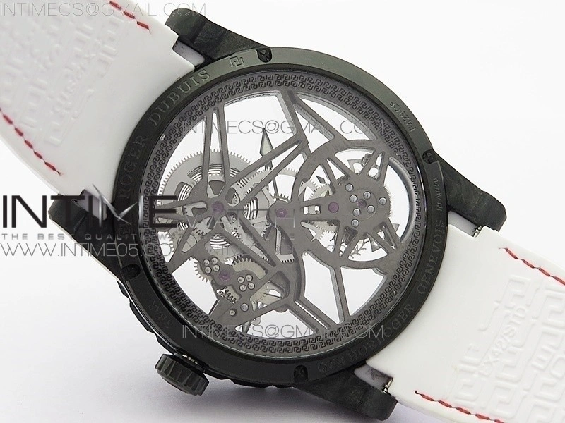 Excalibur Rddbex0393 FC BBR Best Edition Skeleton Dial on White Rubber Strap A2136 Tourbillon V4