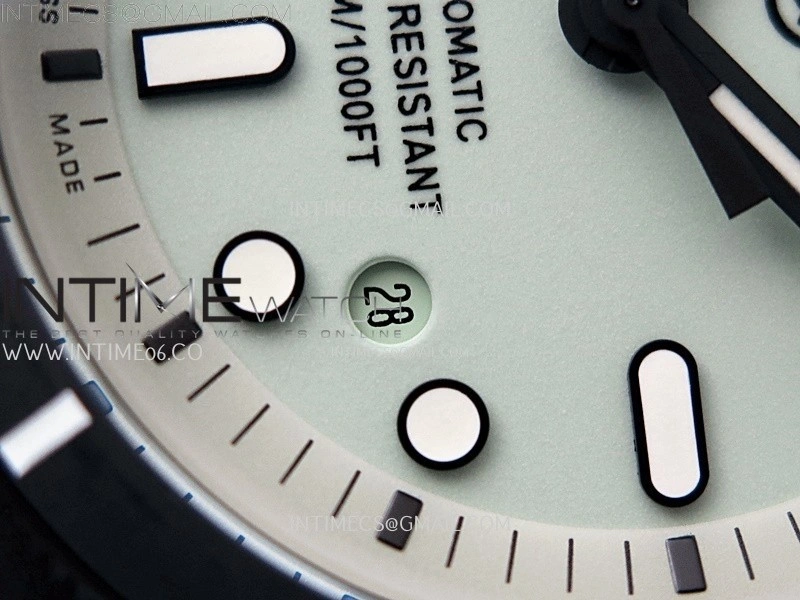 Instruments BR03A-D Ceramic M+F 1:1 Best Edition Green Lumed Dial on Rubber Strap MIYOTA 9015 V3