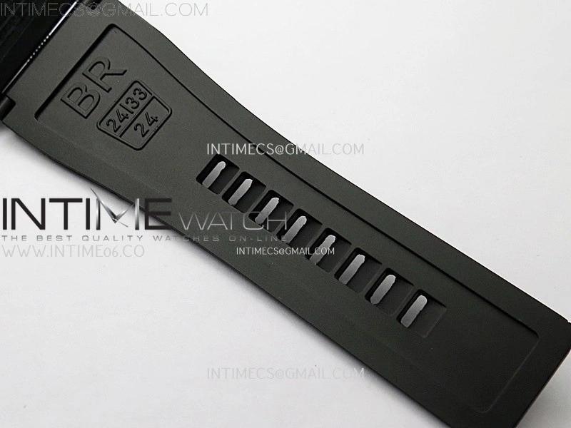 Instruments BR03A-D Ceramic M+F 1:1 Best Edition Green Lumed Dial on Rubber Strap MIYOTA 9015 V3