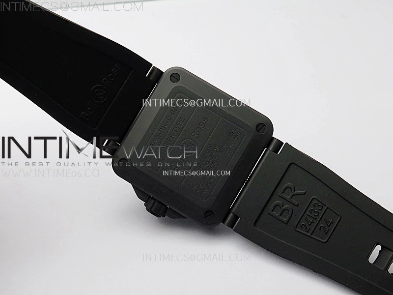 Instruments BR03A-D Ceramic M+F 1:1 Best Edition Green Lumed Dial on Rubber Strap MIYOTA 9015 V3