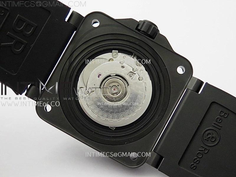 Instruments BR03A-D Ceramic M+F 1:1 Best Edition Green Lumed Dial on Rubber Strap MIYOTA 9015 V3