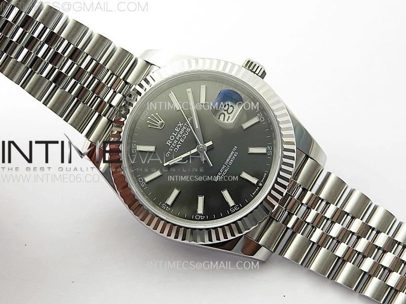 DateJust 41mm 126334 904 SS ARF 1:1 Best Edition Rhodium Dial Sticks Markers on Jubilee Bracelet SH3235
