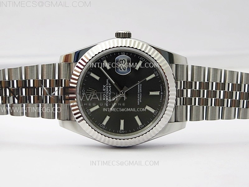 DateJust 41mm 126334 904 SS ARF 1:1 Best Edition Rhodium Dial Sticks Markers on Jubilee Bracelet SH3235
