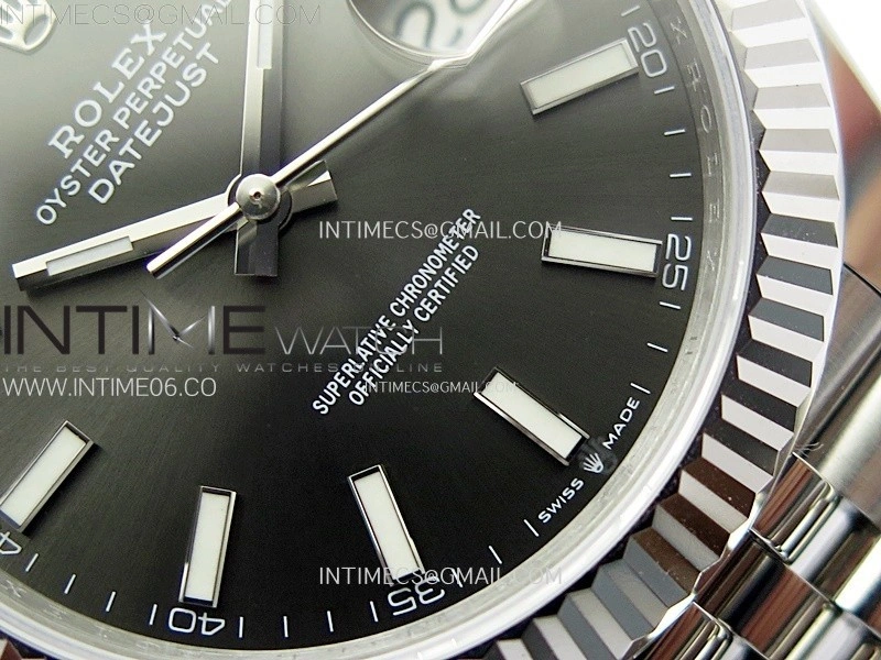DateJust 41mm 126334 904 SS ARF 1:1 Best Edition Rhodium Dial Sticks Markers on Jubilee Bracelet SH3235