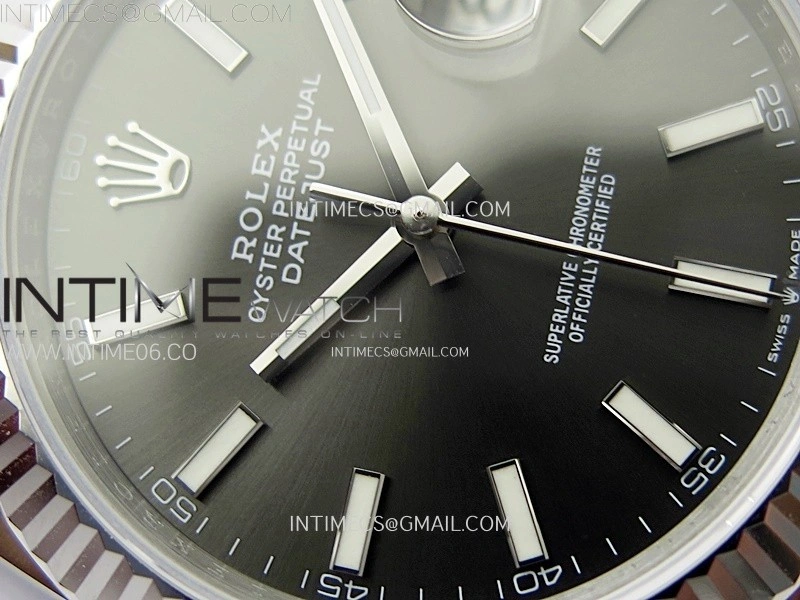 DateJust 41mm 126334 904 SS ARF 1:1 Best Edition Rhodium Dial Sticks Markers on Jubilee Bracelet SH3235