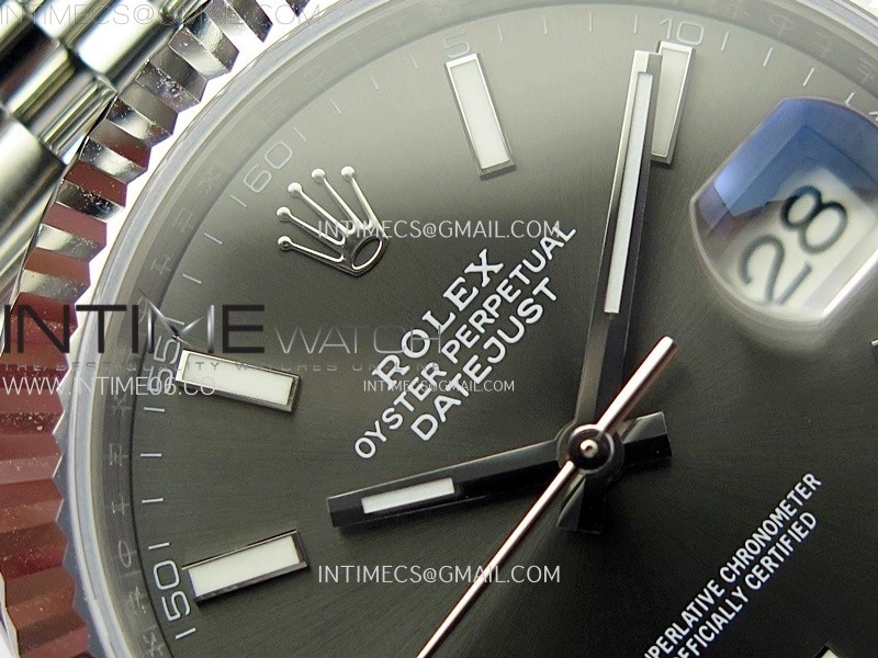 DateJust 41mm 126334 904 SS ARF 1:1 Best Edition Rhodium Dial Sticks Markers on Jubilee Bracelet SH3235