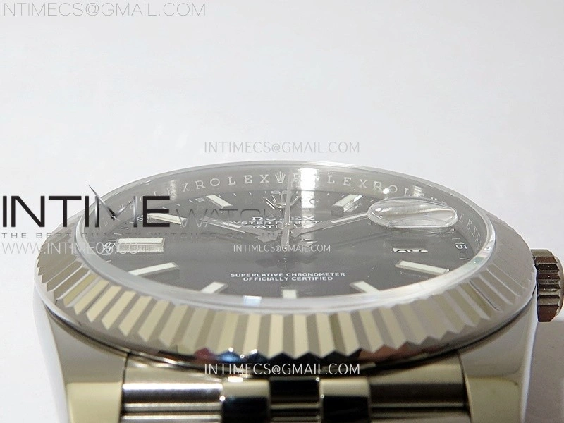 DateJust 41mm 126334 904 SS ARF 1:1 Best Edition Rhodium Dial Sticks Markers on Jubilee Bracelet SH3235
