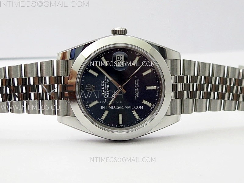 DateJust 41mm 126300 904 SS AR+F V2 1:1 Best Edition Blue Dial Sticks Markers on Jubilee Bracelet DD3235