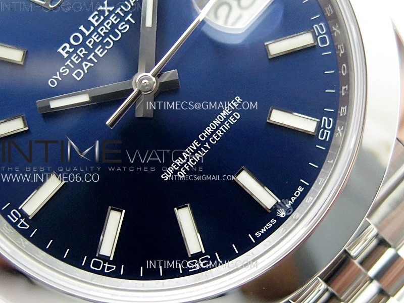 DateJust 41mm 126300 904 SS AR+F V2 1:1 Best Edition Blue Dial Sticks Markers on Jubilee Bracelet DD3235