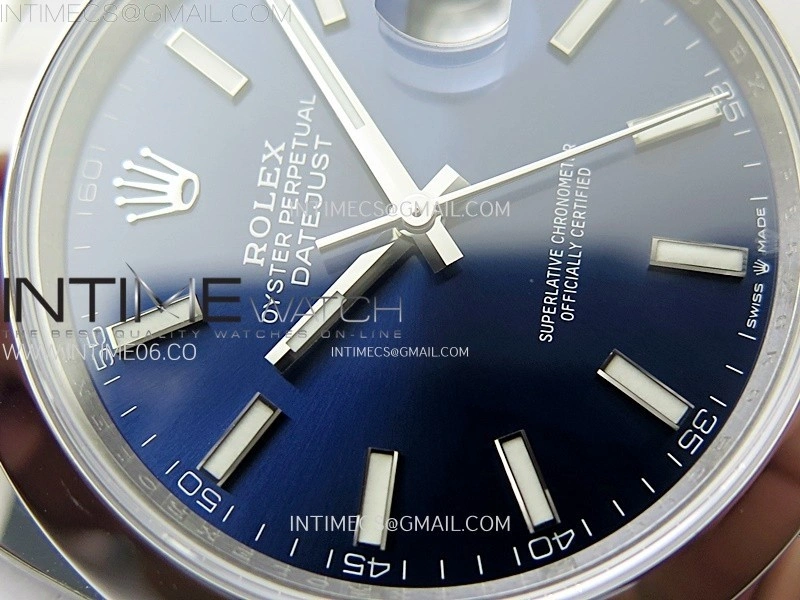 DateJust 41mm 126300 904 SS AR+F V2 1:1 Best Edition Blue Dial Sticks Markers on Jubilee Bracelet DD3235