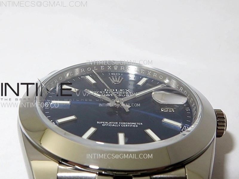 DateJust 41mm 126300 904 SS AR+F V2 1:1 Best Edition Blue Dial Sticks Markers on Jubilee Bracelet DD3235