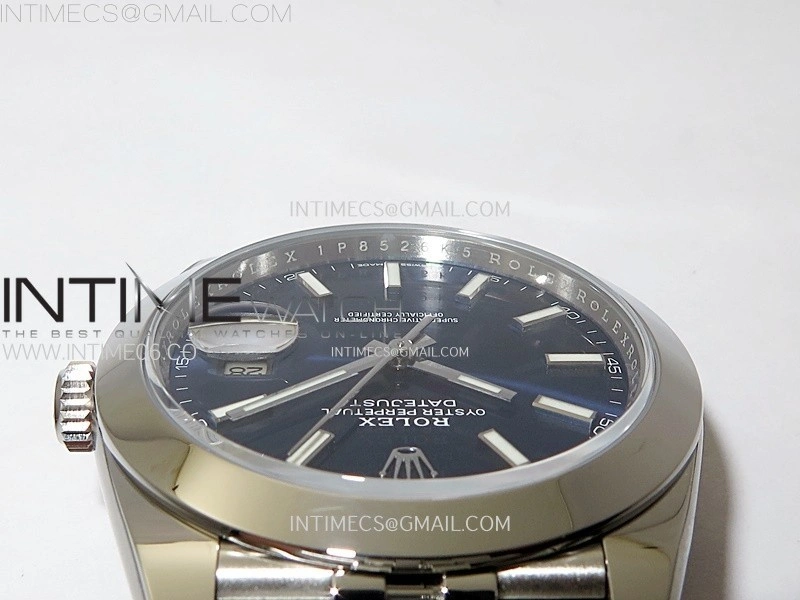 DateJust 41mm 126300 904 SS AR+F V2 1:1 Best Edition Blue Dial Sticks Markers on Jubilee Bracelet DD3235
