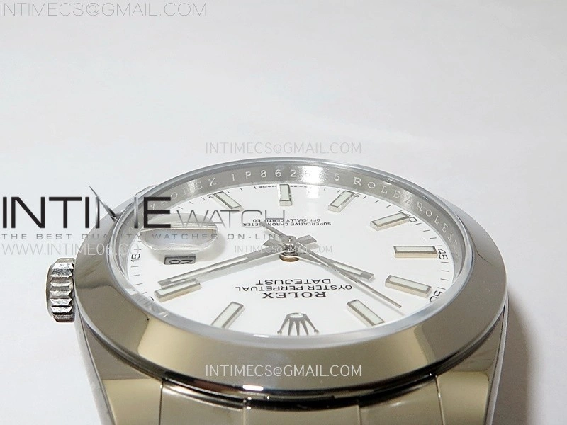 DateJust 41mm 126300 904 SS AR+F V2 1:1 Best Edition White Dial Sticks Markers on Oyster Bracelet DD3235