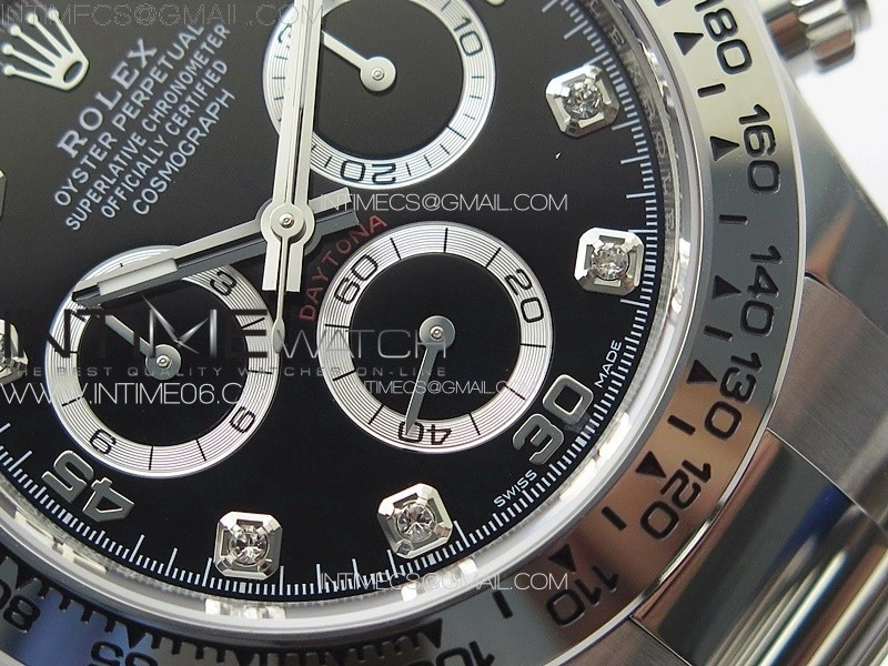 Daytona 116509 904 SS BTF 1:1 Best Edition Black Dial Crystals Markers On 904L SS Bracelet SA4130