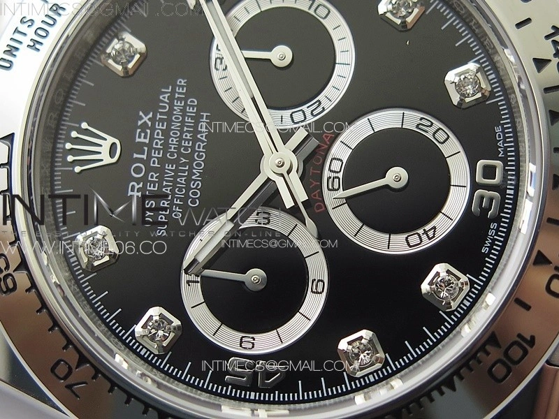 Daytona 116509 904 SS BTF 1:1 Best Edition Black Dial Crystals Markers On 904L SS Bracelet SA4130