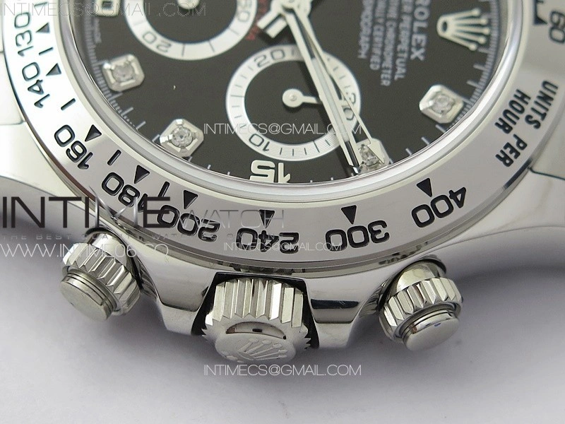 Daytona 116509 904 SS BTF 1:1 Best Edition Black Dial Crystals Markers On 904L SS Bracelet SA4130