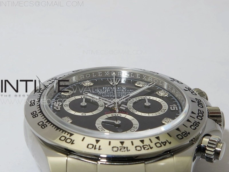 Daytona 116509 904 SS BTF 1:1 Best Edition Black Dial Crystals Markers On 904L SS Bracelet SA4130