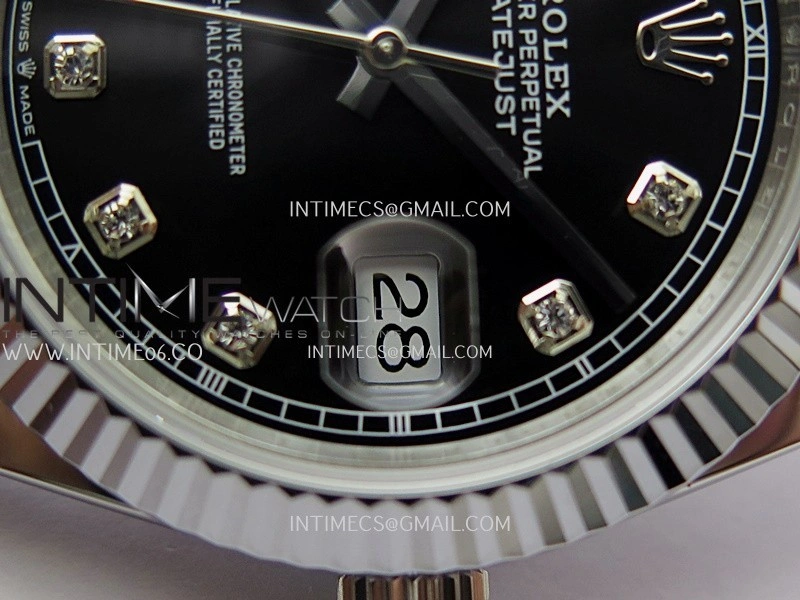 DateJust 41mm 126334 904 SS QF V2 1:1 Best Edition Black Dial Diamond Marker On Jubilee Bracelet SH3235