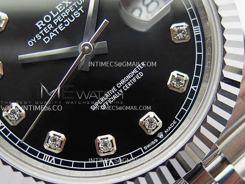 DateJust 41mm 126334 904 SS QF V2 1:1 Best Edition Black Dial Diamond Marker On Jubilee Bracelet SH3235