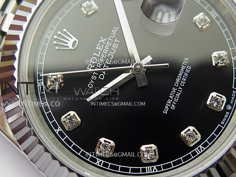 DateJust 41mm 126334 904 SS QF V2 1:1 Best Edition Black Dial Diamond Marker On Jubilee Bracelet SH3235