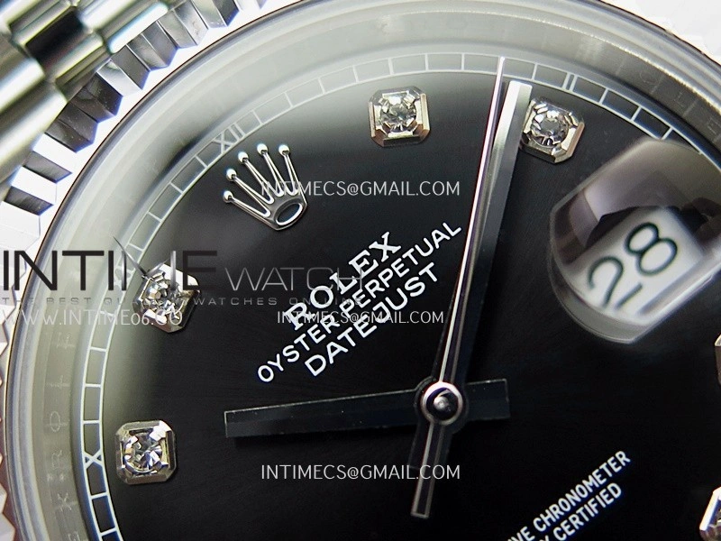 DateJust 41mm 126334 904 SS QF V2 1:1 Best Edition Black Dial Diamond Marker On Jubilee Bracelet SH3235
