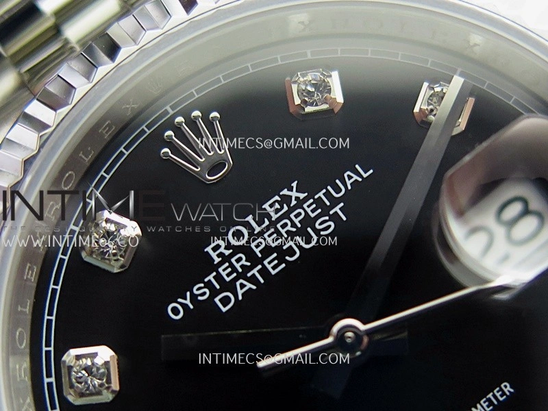 DateJust 36mm 126234 904 SS V2 QF 1:1 Best Edition Black Dial Diamond Marker On Jubilee Bracelet SH3235