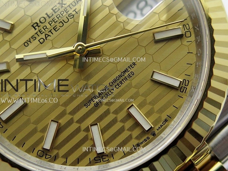 DateJust 41mm 126333 904 SS YG AR+F 1:1 Fluted Gold Dial Stick Markers On SS YG Jubilee Bracelet DD3235 V2