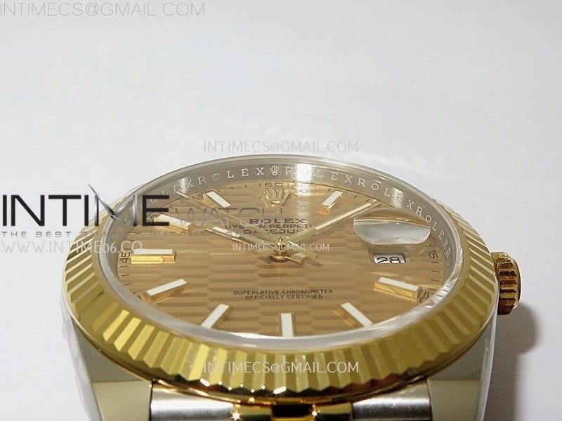 DateJust 41mm 126333 904 SS YG AR+F 1:1 Fluted Gold Dial Stick Markers On SS YG Jubilee Bracelet DD3235 V2